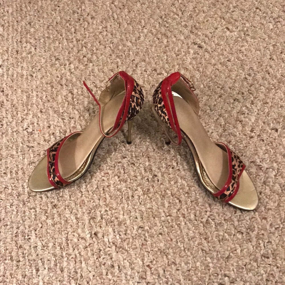 Brand new leopard print high heels